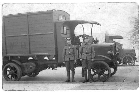 Robert S Oates WW1 by truck