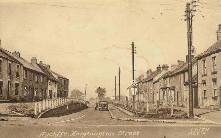 Alan Wheadon on postcard in Heighington Street