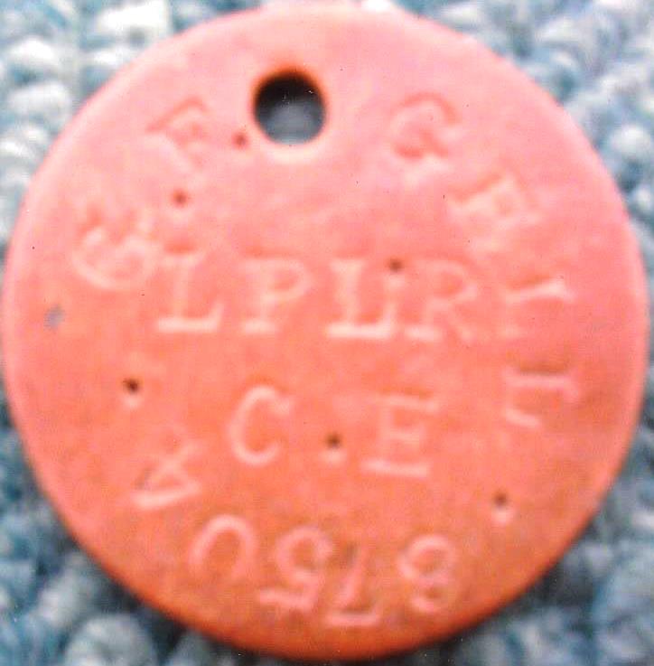 Charles Frederick Gell dog tags
