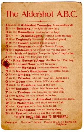 Postcard WW1 Aldershot ABC